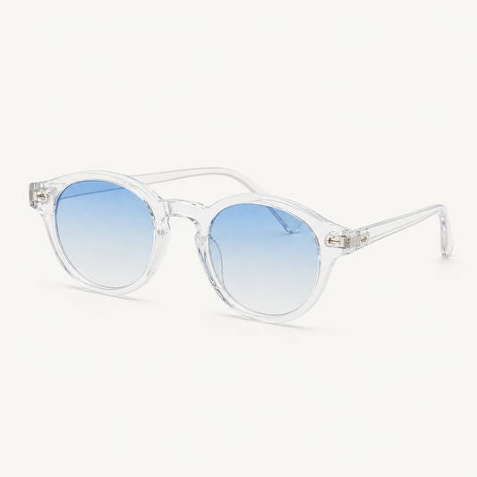 Solar aqua — lunettes de soleil bleues transparentes tendance UV400 | Solar Eyes