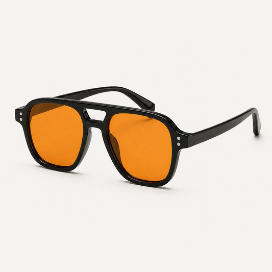 Solar nomad — lunettes de soleil oranges tendance UV400 | Solar Eyes