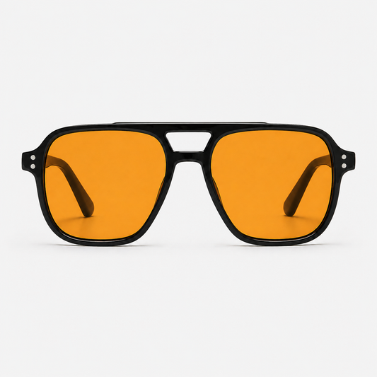 Solar nomad — lunettes de soleil oranges tendance UV400 | Solar Eyes
