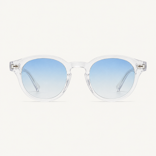 Solar aqua — lunettes de soleil bleues transparentes tendance UV400 | Solar Eyes